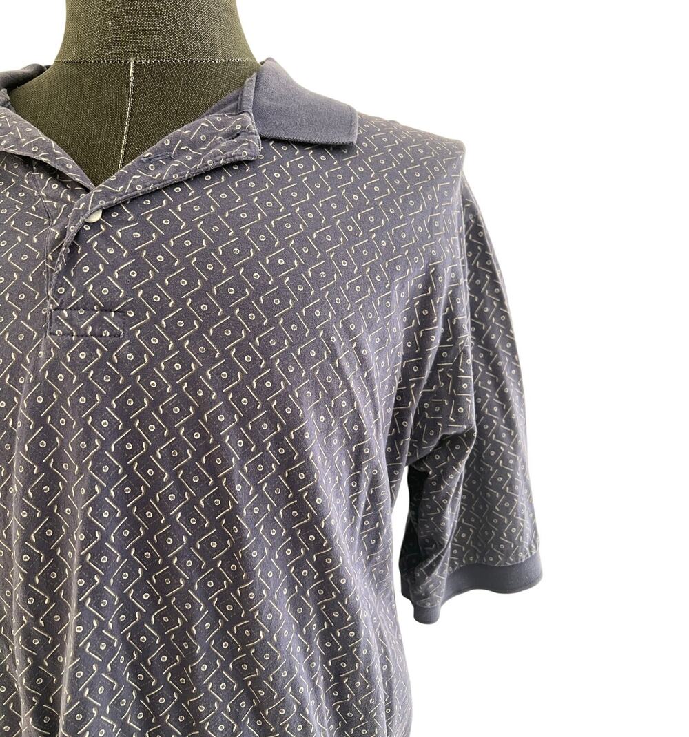 Vintage Lands' End Golf Club Design Short Sleeve Polo Shirt Purple Size Large SG